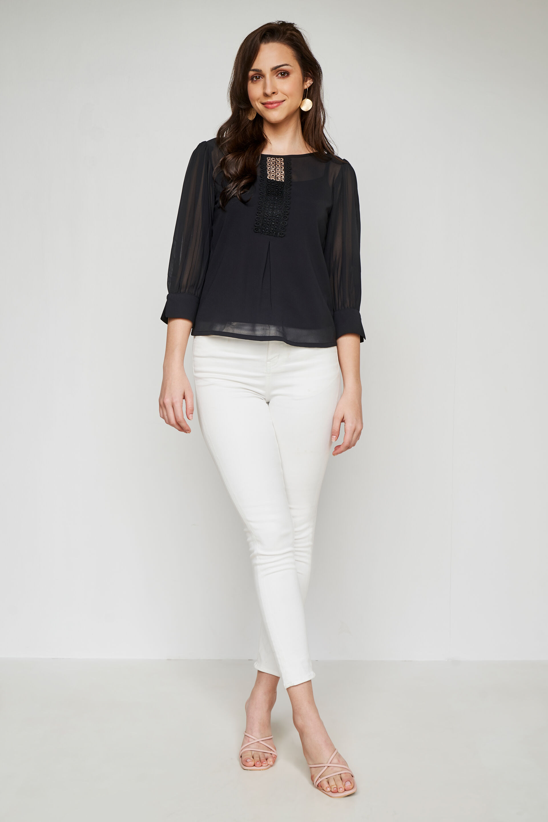 Buy Black Formal Straight Top Online at Best Price at ANDIndia